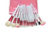 Kit de 18 pinceis branco e rosa